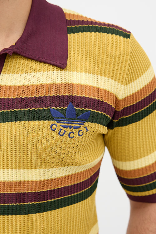 Gucci X Adidas Stripe Polo