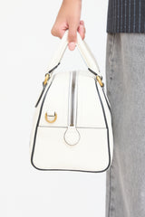 Gucci X Adidas White & Multicolour Leather Mini Duffle Bag