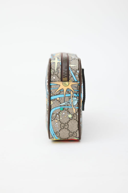 Gucci X Disney Brown & Multi Donald Monogram Belt Bag