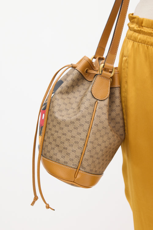 Gucci X Disney Brown & Multicolour Mickey Mouse Monogram Bag