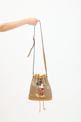 Gucci X Disney Brown & Multicolour Mickey Mouse Monogram Bag