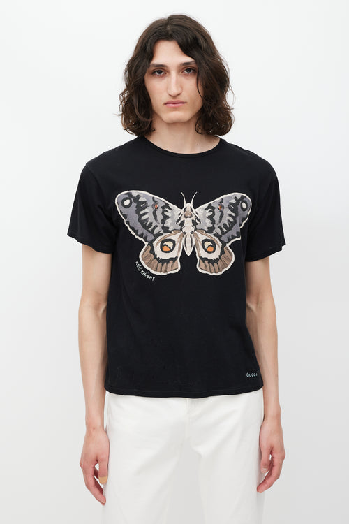 Gucci X Kris Knight Black & Multicolour Print T-Shirt