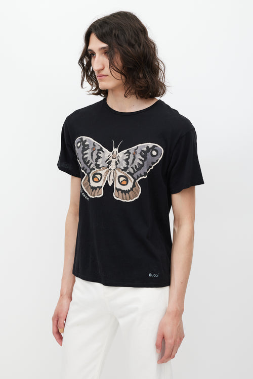 Gucci X Kris Knight Black & Multicolour Print T-Shirt