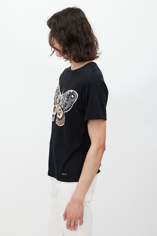Gucci X Kris Knight Black & Multicolour Print T-Shirt