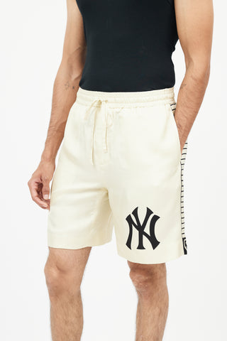 Gucci X New York Yankees Yellow & Black Silk Short