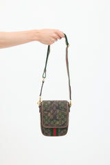 Gucci X Palace GG-P Brown & Green Canvas Messenger Bag