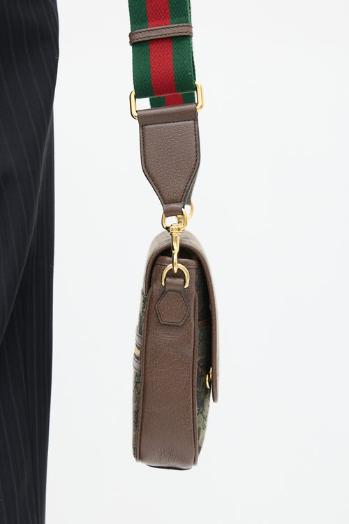 Gucci X Palace GG-P Brown & Green Canvas Messenger Bag