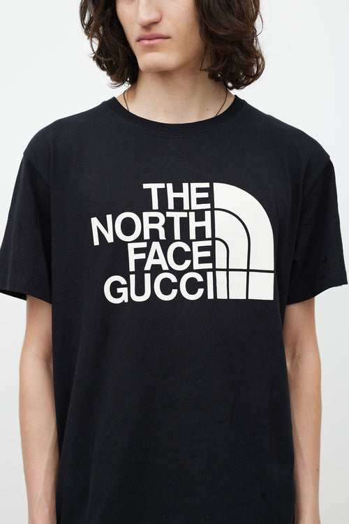Gucci X The North Face Black & White Logo T-Shirt