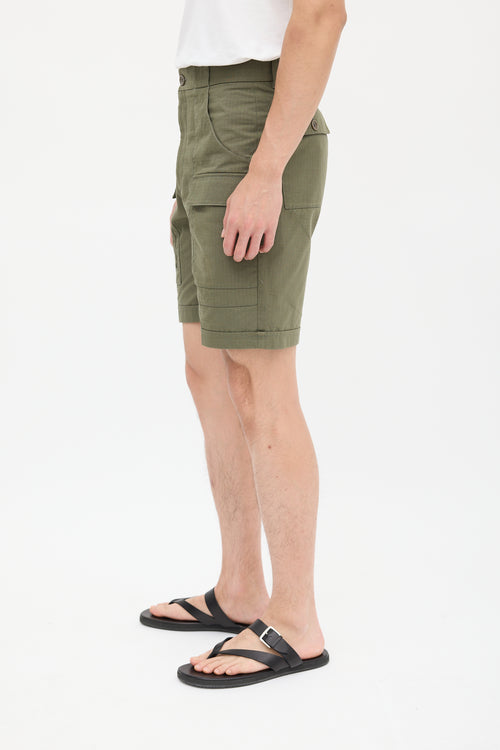 Gucci X The North Face Green Ripstop Cargo Short