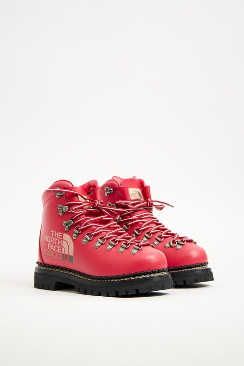 Gucci X The North Face Red Leather Boot