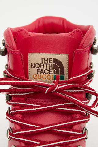 Gucci X The North Face Red Leather Boot