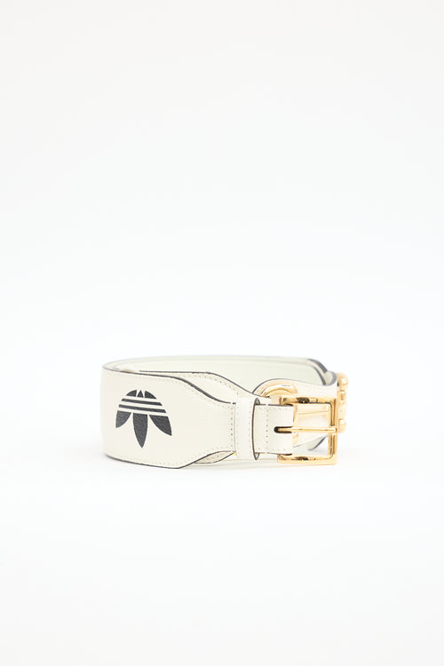 Gucci X Adidas Leather Logo Belt