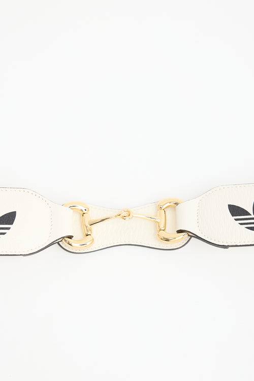 Gucci X Adidas Leather Logo Belt