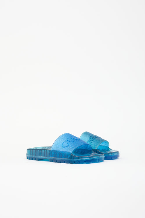 Gucci X Adidas Rubber Logo Slide