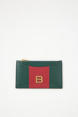 Gucci X Balenciaga 2021 Green & Red Leather "The Hacker Project" Wallet