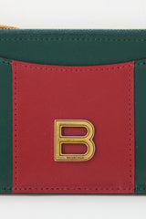 Gucci X Balenciaga 2021 Green & Red Leather "The Hacker Project" Wallet