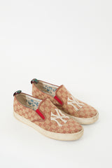 Gucci X MLB Brown GG Canvas Monogram NY Yankees Sneaker