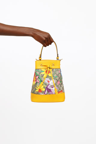 Gucci Flora GG Supreme Ophidia Bucket Bag