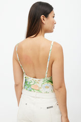 Gucci Yellow & Multi Floral Bodysuit