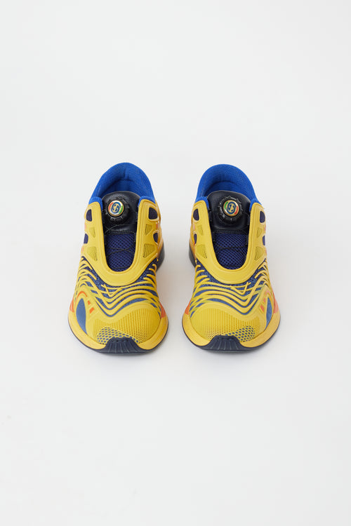 Gucci Yellow & Multi Ultrapace R Sneaker