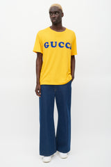 Gucci Yellow & Multicolour Printed Logo T-Shirt