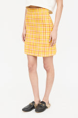 Gucci Wool Plaid Mini Skirt