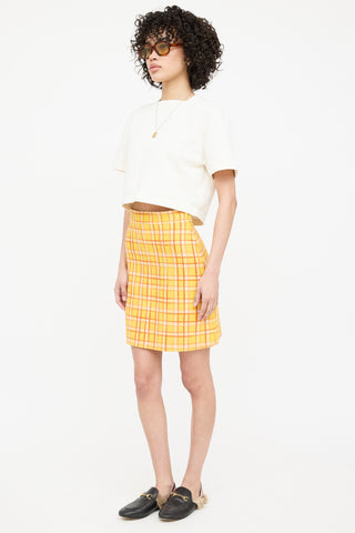 Gucci Wool Plaid Mini Skirt