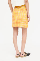 Gucci Wool Plaid Mini Skirt