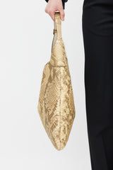 Gucci Brown & Gold Leather Jackie O Bouvier Large Bag