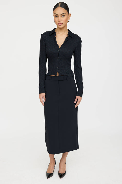 Gucci Jacquard GG Crinkle Shirt