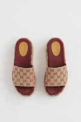Gucci Monogram Platform Sandal