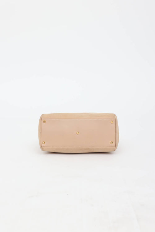 Suede Bamboo Boston Bag