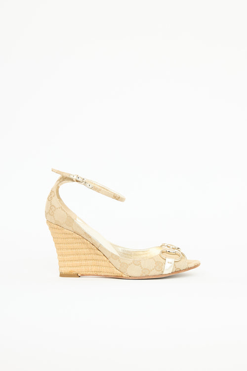 Gucci Guccissima Horsebit Wedge