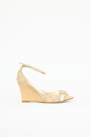 Gucci Guccissima Horsebit Wedge