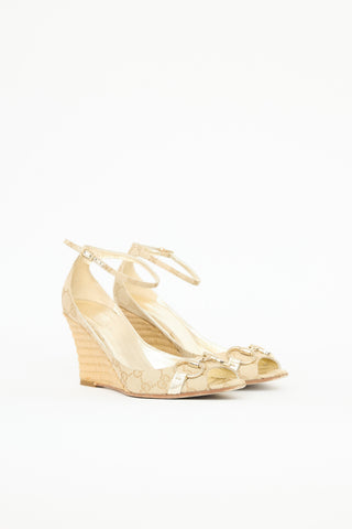Gucci Guccissima Horsebit Wedge