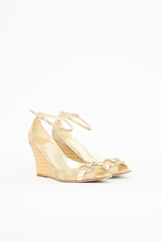 Gucci Guccissima Horsebit Wedge