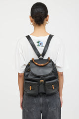 Gucci Leather Bamboo Backpack