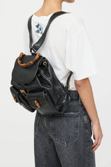 Gucci Leather Bamboo Backpack