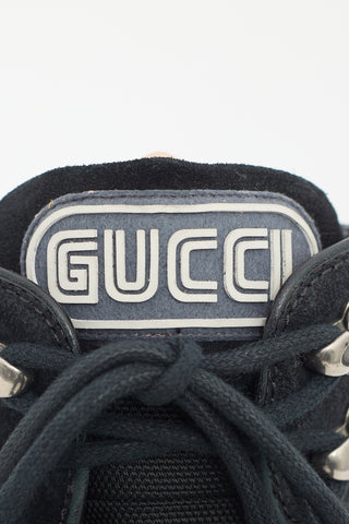 Gucci Black Leather Flashtrek Boot