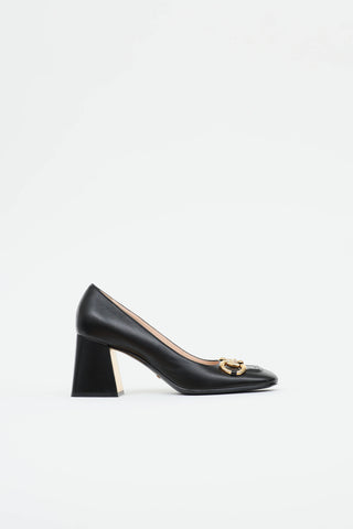 Gucci Leather Horsebit Malaga Heel