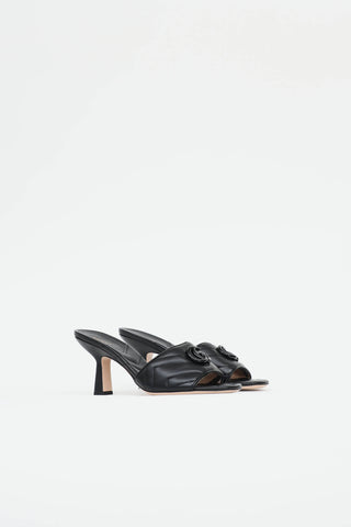 Gucci Leather Marmont Logo Heel