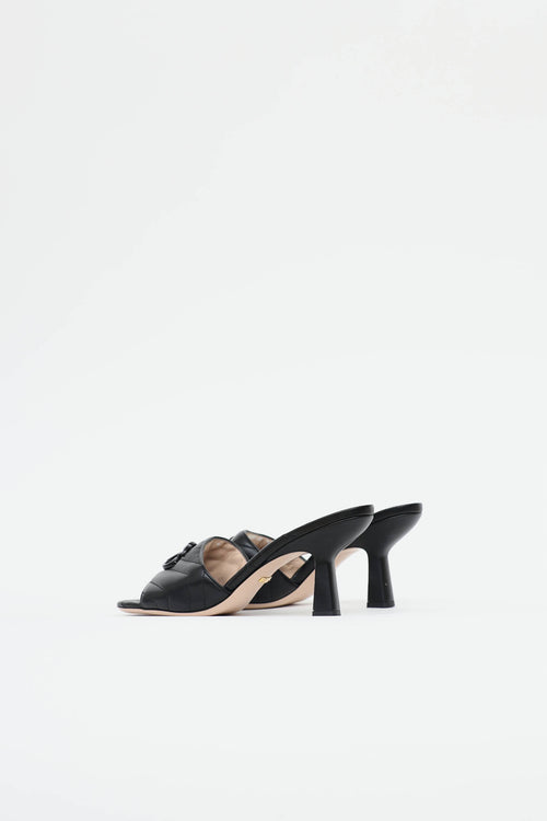 Gucci Leather Marmont Logo Heel
