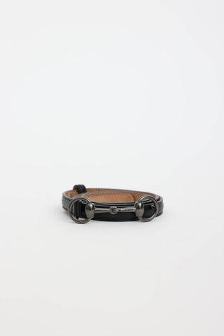 GucciLeather Hardware Slim Belt