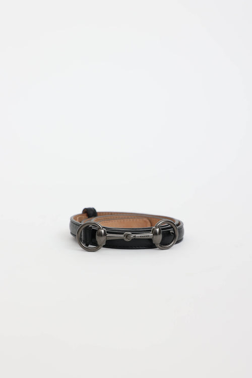 GucciLeather Hardware Slim Belt
