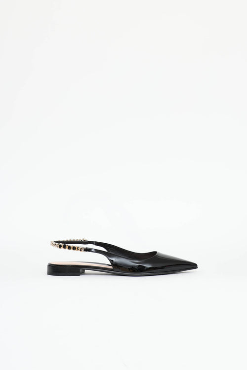Gucci Patent Slingback Flat