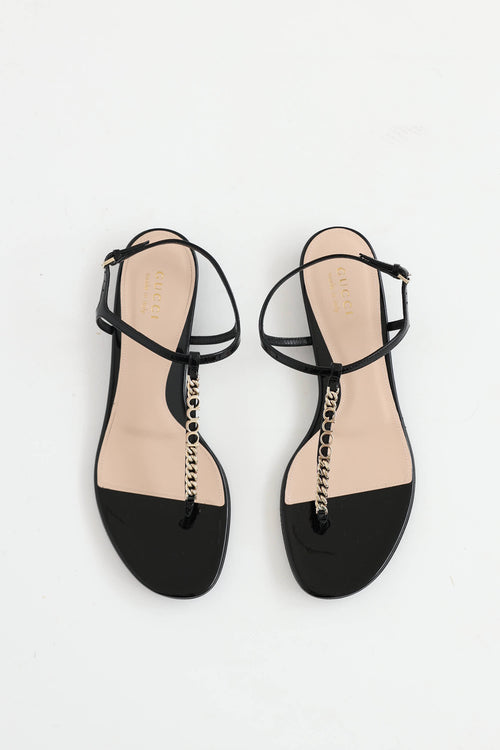 Gucci Patent Signoria Sandal