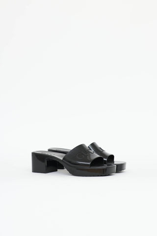 Gucci Rubber Logo Mule