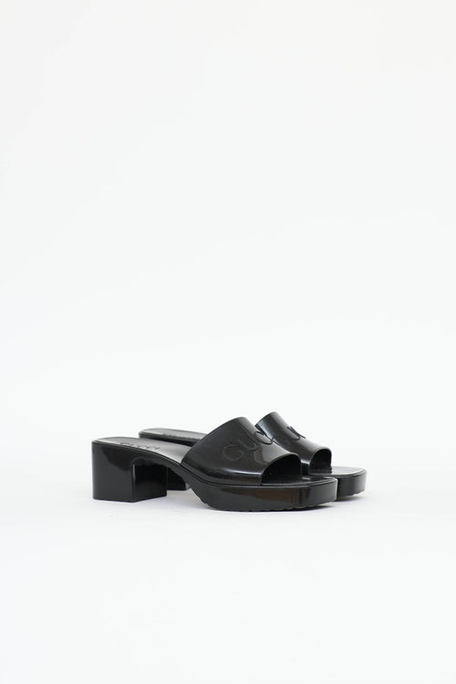 Gucci Rubber Logo Mule
