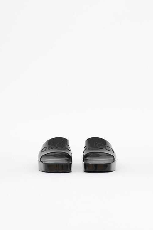 Gucci Rubber Logo Mule