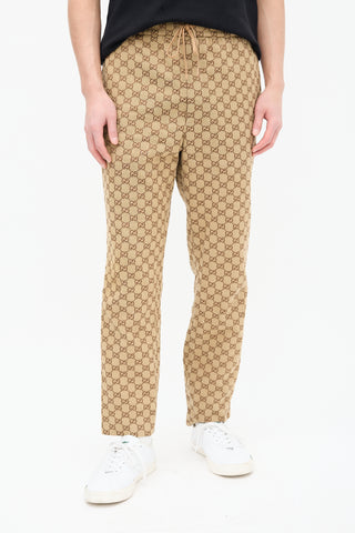 Gucci Beige GG Canvas Jogging Pant